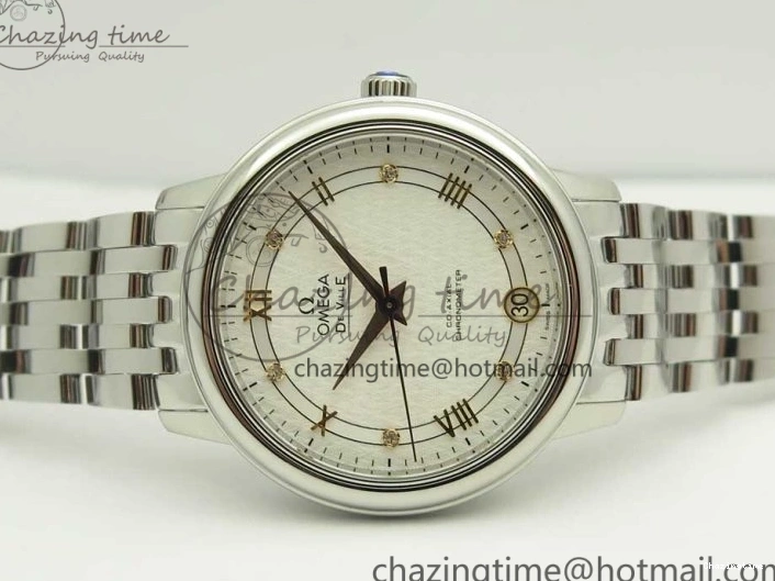 0712 De Ville Prestige Ladies 32.7mm SS MKF 1:1 Best Edition White Dial RG Markers on SS Bracelet MIYOTA Soft 7970
